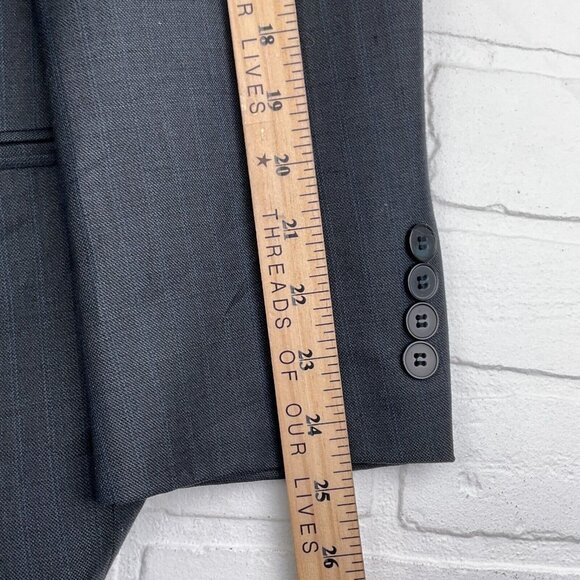 Pierre Cardin‎ Suit Men 42R 34Wx29L Gray Blue Stripe Wool South Africa Classic - Picture 10 of 16